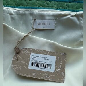 Meshki White Pleated Skirt